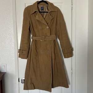Gap vintage Y2K corduroy trench coat
